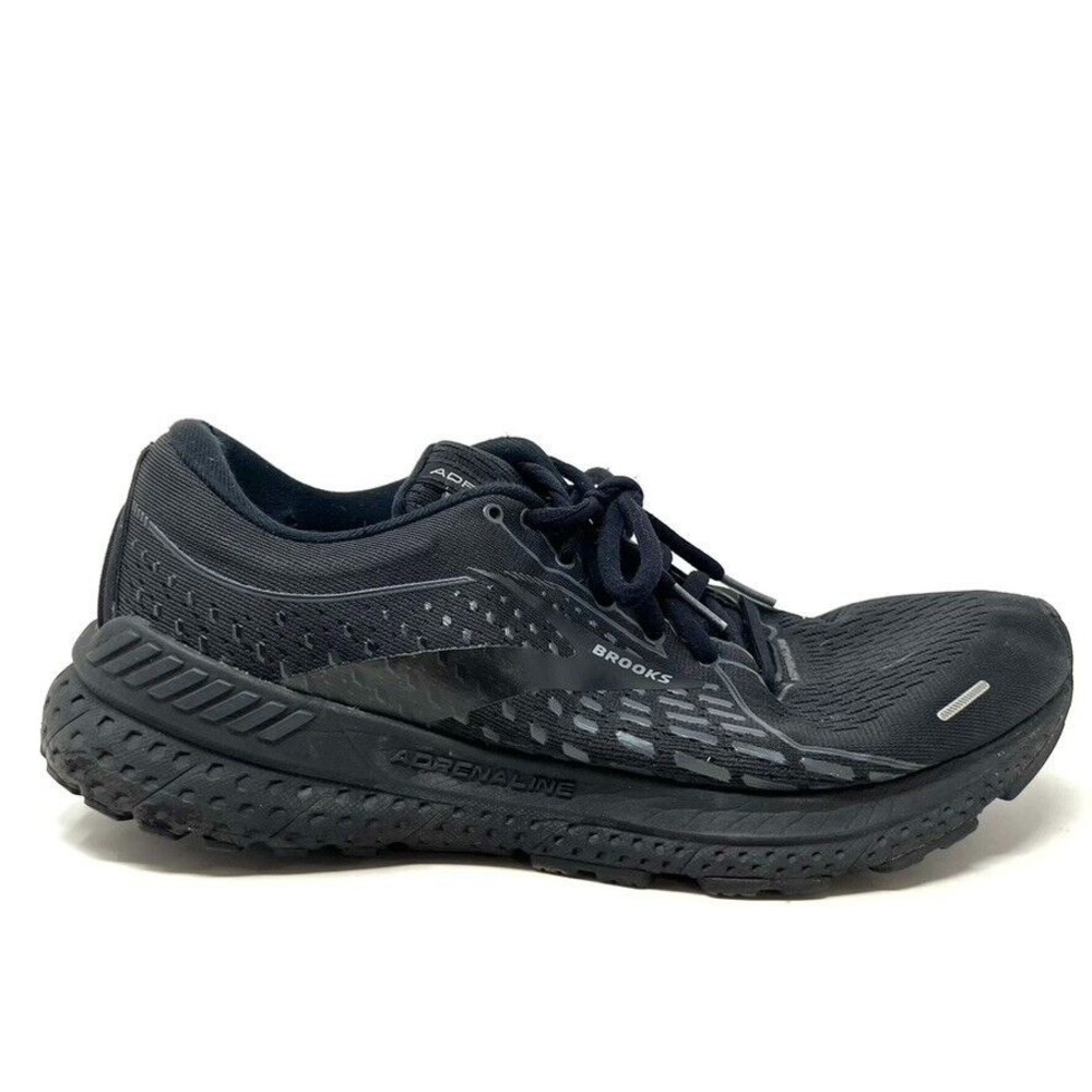 Brooks Womens 10 Adrenaline GTS 21 All Black Running Shoes Sneakers 1203291D020